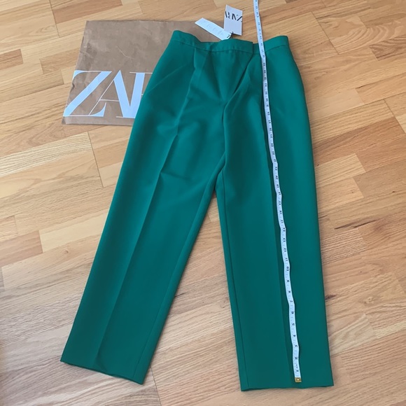 NWT ZARA💚Crossover pleated pants - Picture 14 of 16